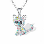 Collier en Zirconia Coloré avec Monture en Argent | Maya Deauville