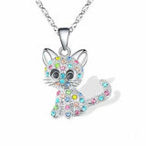 Collier en Zirconia Coloré avec Monture en Argent | Maya Deauville