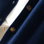 Margaux™ | Cardigan classique à boutons camel | Maya Deauville