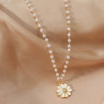 Collier Pendentif Marguerite avec Perle | Maya Deauville