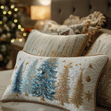 Housse de coussin matelassée – Forêt festive