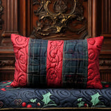 Housse de coussin matelassée – Cœur festif