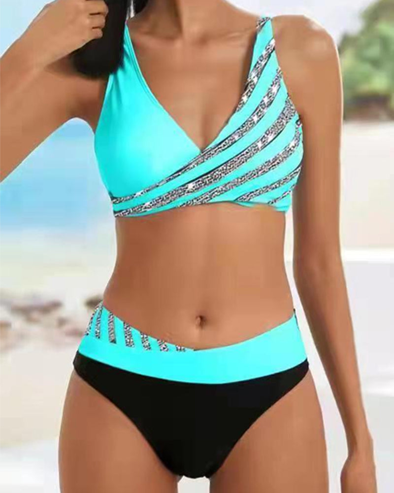 Mona – Bikini imprimée aux teintes chaudes | Maya Deauville