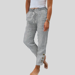 Raquelle | Pantalon Rayé Décontracté | Maya Deauville