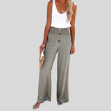 Riana | Pantalon Taille Haute Détendu | Maya Deauville