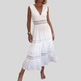 Circe | Robe Camisole en Dentelle à Col V | Maya Deauville