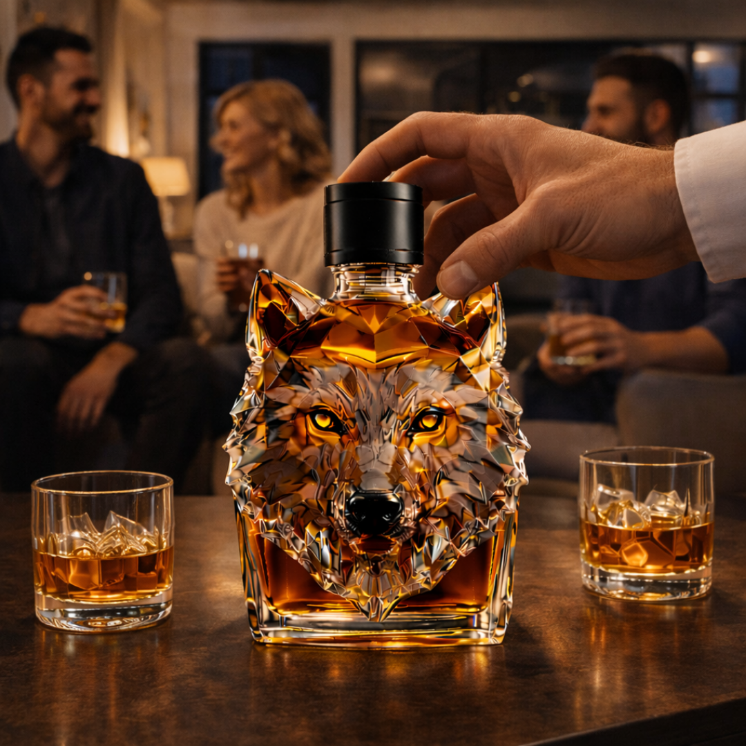 Carafe à whisky – Édition Loup | Maya Deauville