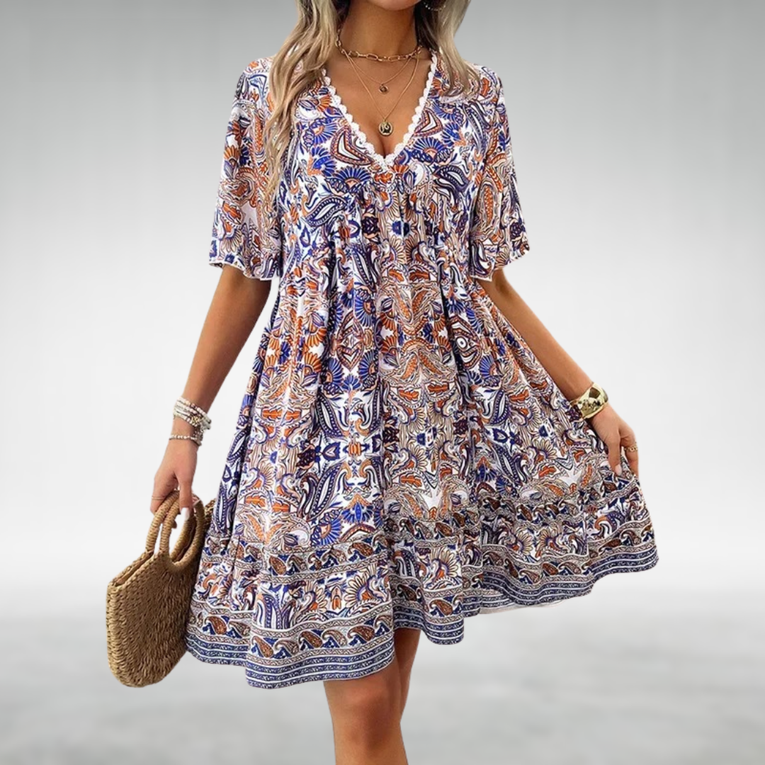 Quinley™ | Robe bohème évasée | Maya Deauville
