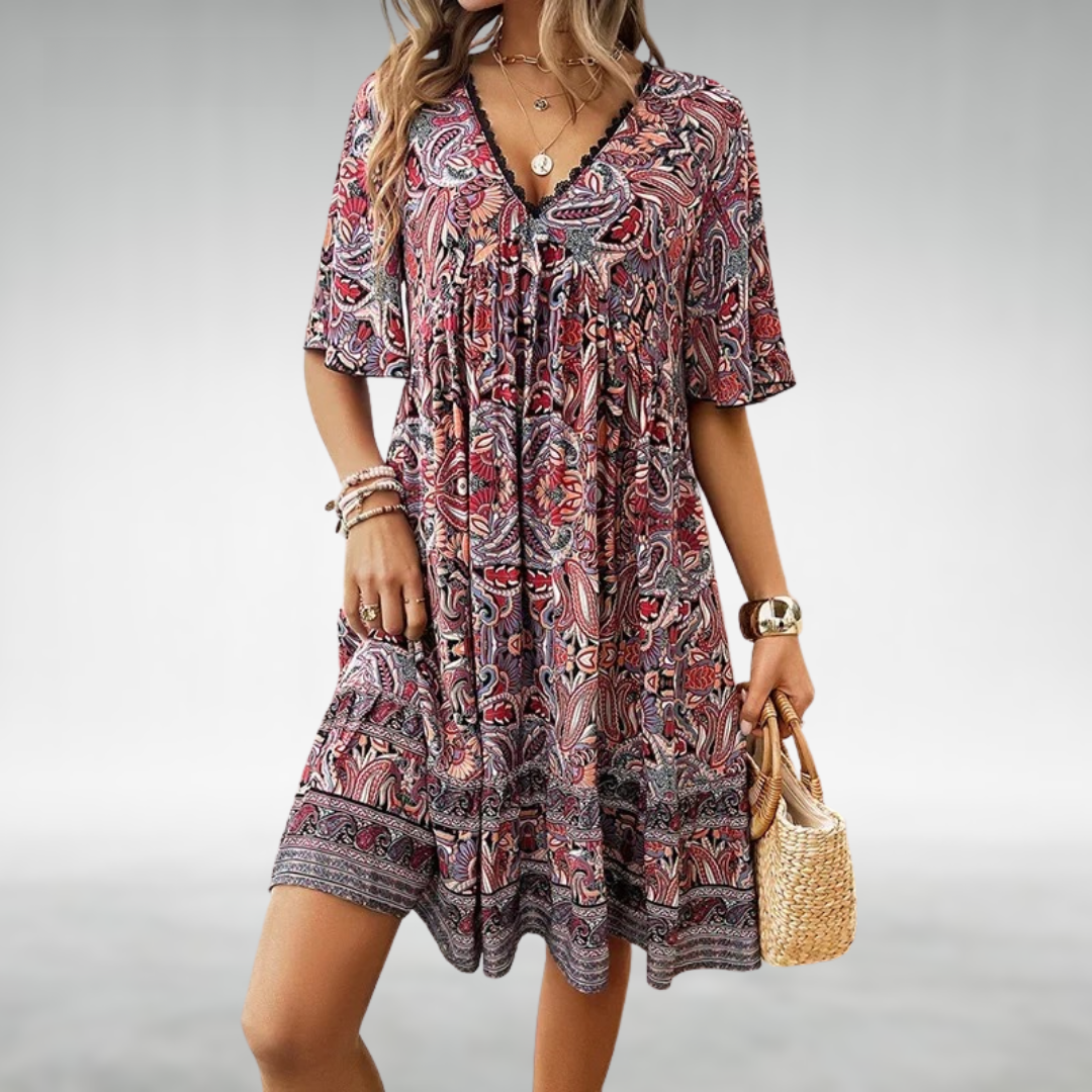 Quinley™ | Robe bohème évasée | Maya Deauville