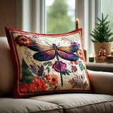 Housse de coussin matelassée – Libellule magique