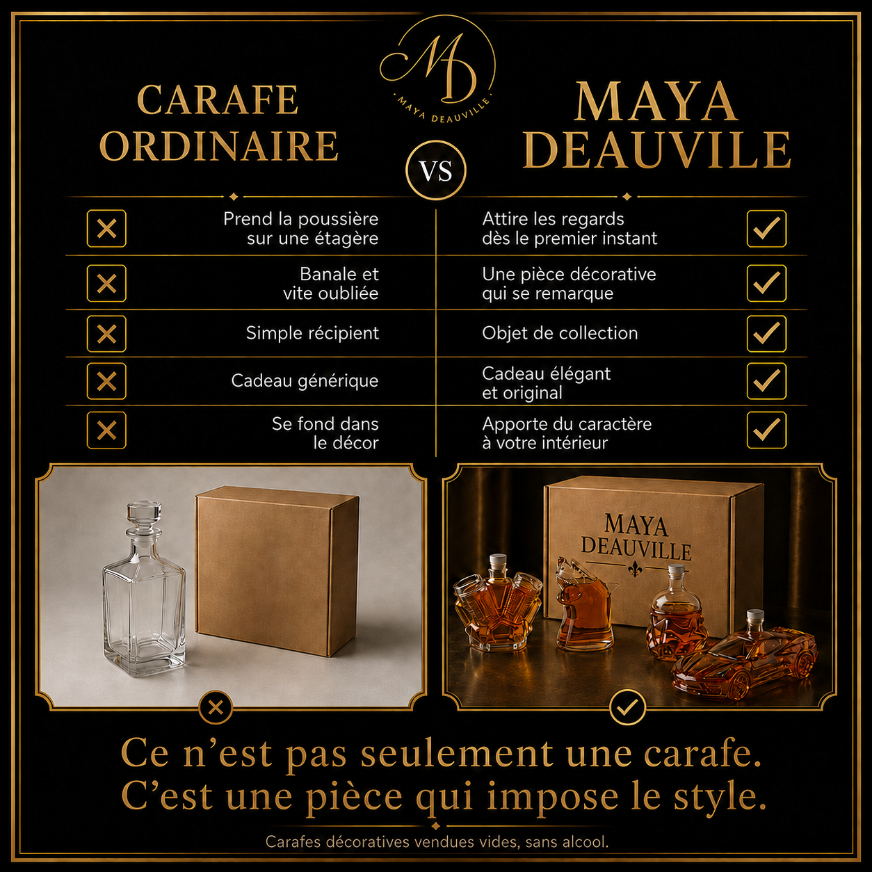 Carafe à whisky – Édition Tracteur bleu | Maya Deauville
