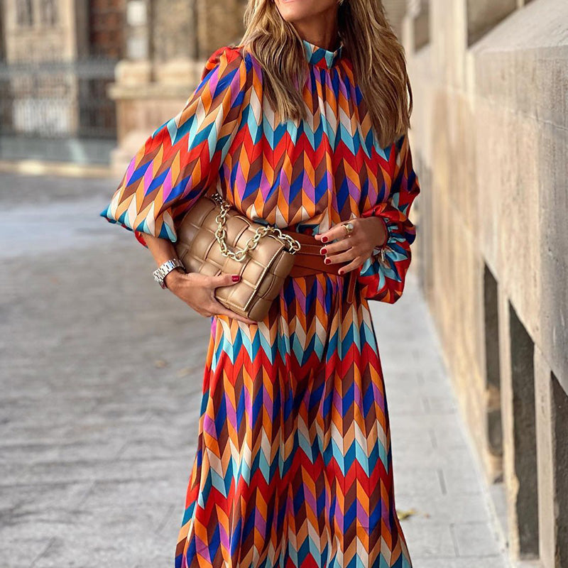 Cassandra | Robe Géométrique Vibrante | Maya Deauville
