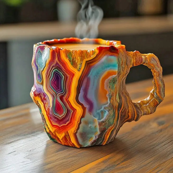 tasses à café en Minéral Infusé de Cristal