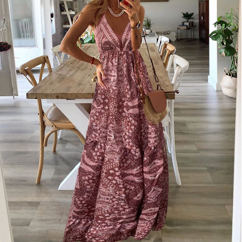 Gweneth™ | Robe bohème sans manches | Maya Deauville