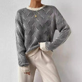 Léa™ | Pull en Maille Rayée Confortable | Maya Deauville
