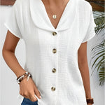 Anthousa™ | Top Avec col et Boutons | Maya Deauville