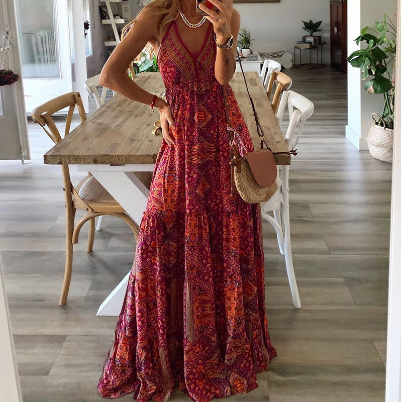 Gweneth™ | Robe bohème sans manches | Maya Deauville