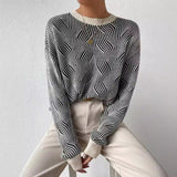 Léa™ | Pull en Maille Rayée Confortable | Maya Deauville