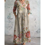 ELEANOR | Robe maxi florale vintage | Maya Deauville