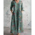 ELEANOR | Robe maxi florale vintage | Maya Deauville