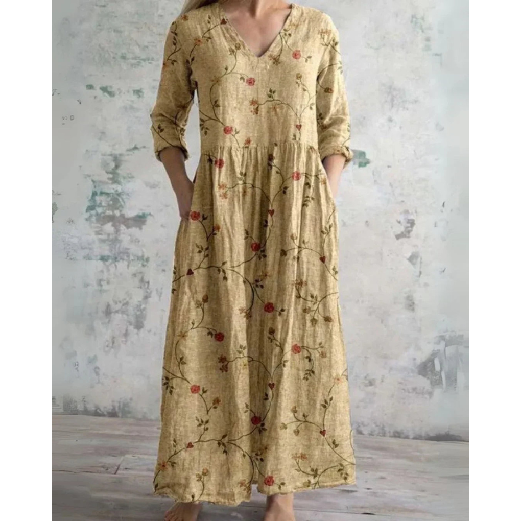 ELEANOR | Robe maxi florale vintage | Maya Deauville