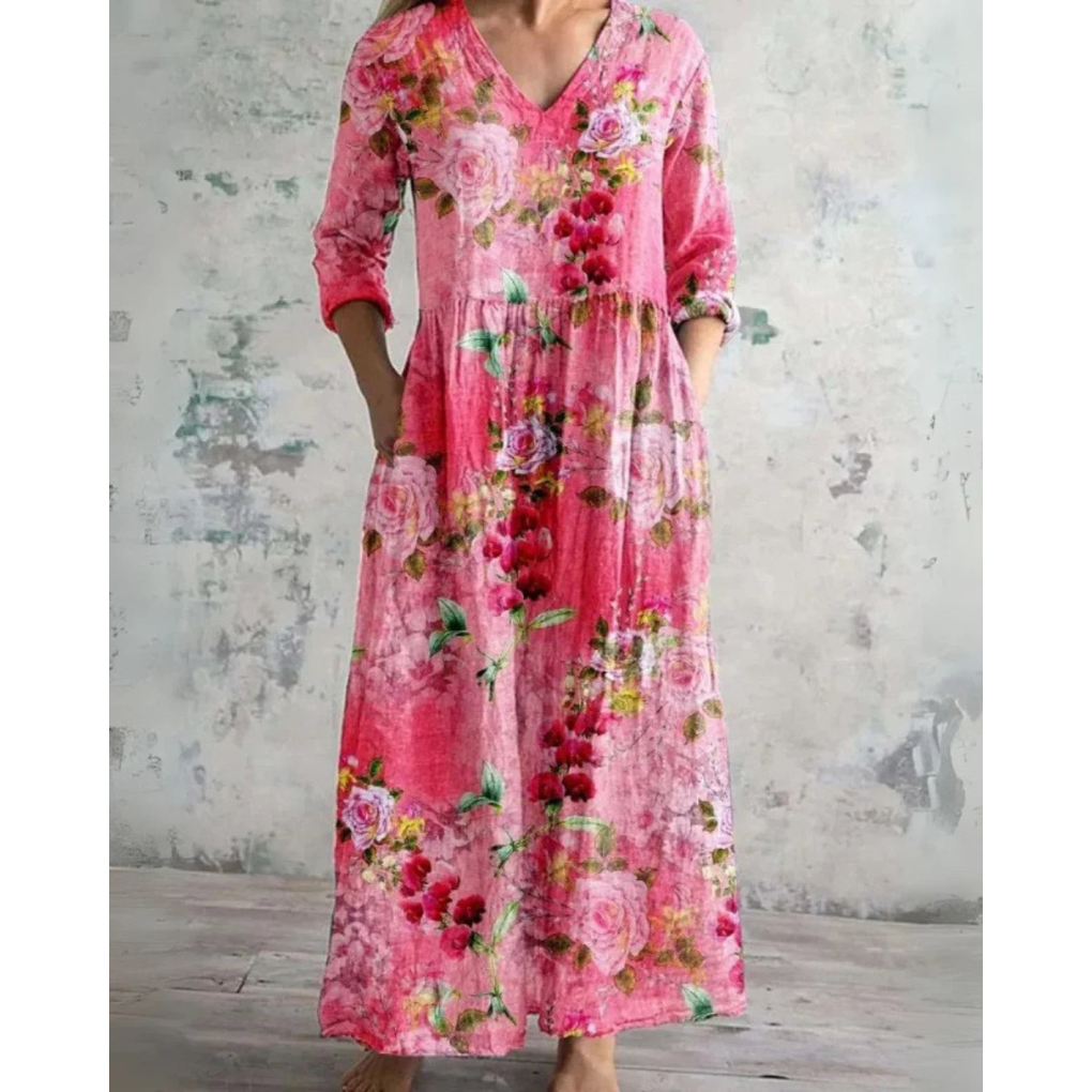 ELEANOR | Robe maxi florale vintage | Maya Deauville