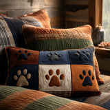 Housse de coussin matelassée – Prairie des empreintes