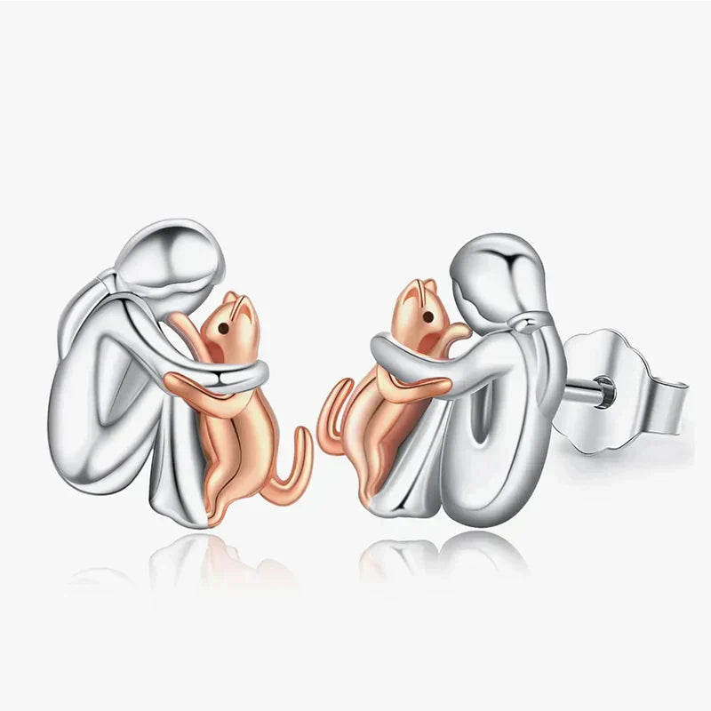 Leila™ – boucles d’oreilles motif chat | Maya Deauville
