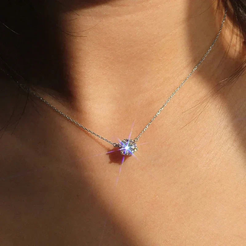 Collier Solitaire élégant en Cristal | Maya Deauville