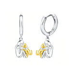 Lily™ – boucles d’oreilles motif chat (fermeture ronde) | Maya Deauville