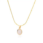 Collier Pendentif Goutte d’Eau en Opale en Acier Inoxydable Doré Chic | Maya Deauville