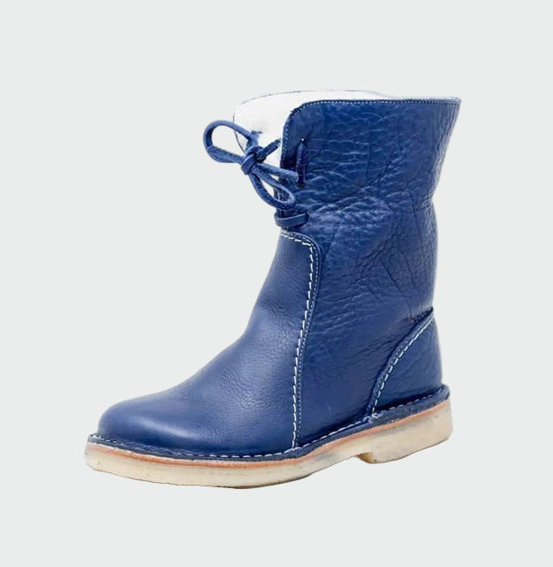 Bottes pour hommes en cuir imperméable avec doublure en laine | Maya Deauville