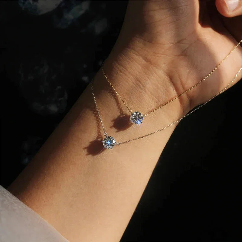 Collier Solitaire élégant en Cristal | Maya Deauville