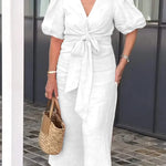 LYNORA | Robe midi élégante à encolure en v | Maya Deauville