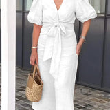 LYNORA | Robe midi élégante à encolure en v | Maya Deauville
