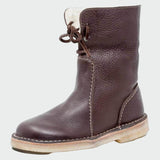 Bottes pour hommes en cuir imperméable avec doublure en laine | Maya Deauville
