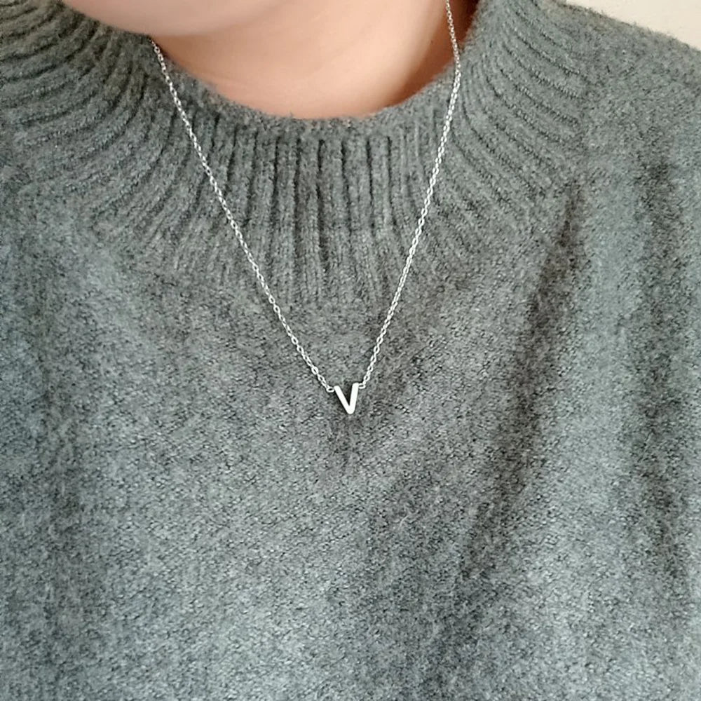 Collier Pendentif Alphabet Brillant | Maya Deauville