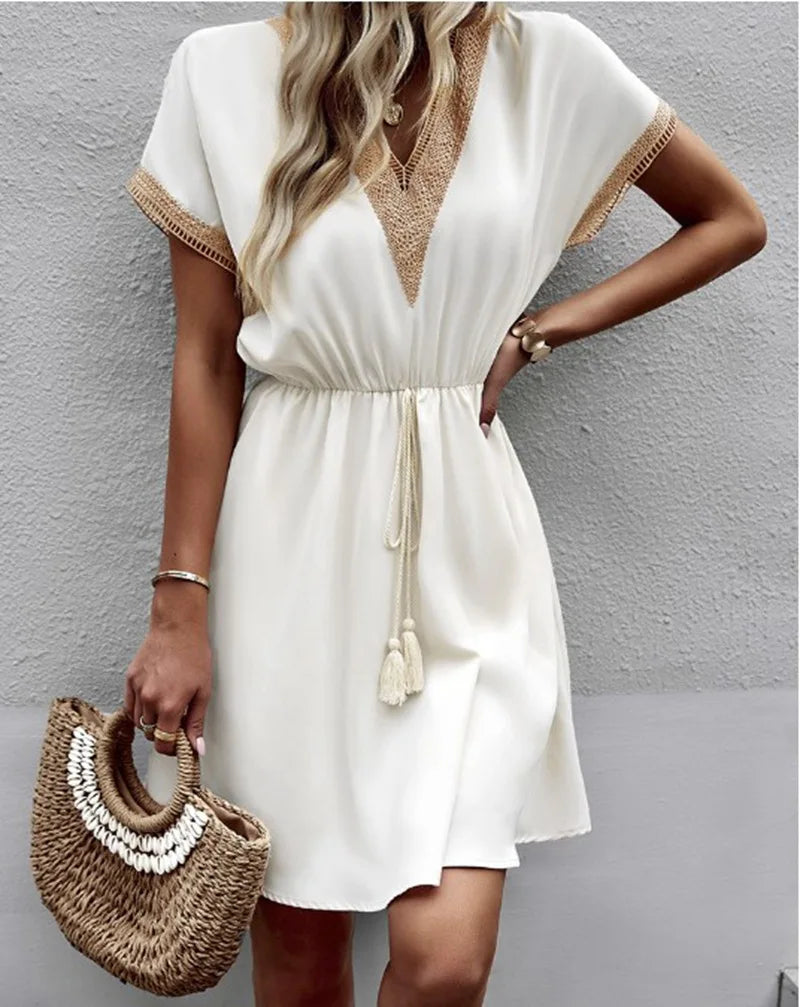 Sabrina | Robe Bohémienne Élégante | Maya Deauville