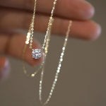 Collier en argent sterling plaqué or avec zircon | Maya Deauville