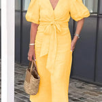 LYNORA | Robe midi élégante à encolure en v | Maya Deauville