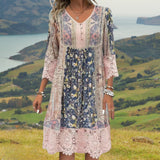 Naya™ | Robe midi fluide bohème chic | Maya Deauville