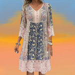 Naya™ | Robe midi fluide bohème chic | Maya Deauville