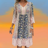 Naya™ | Robe midi fluide bohème chic | Maya Deauville