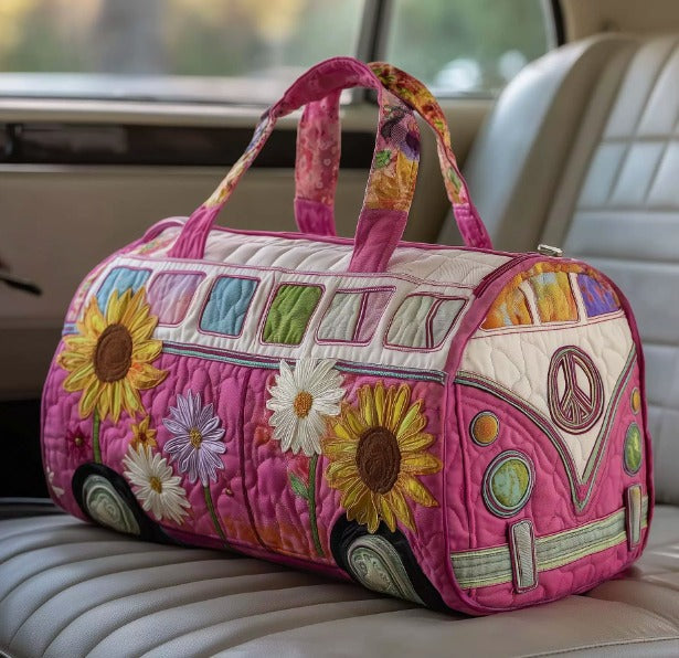 Sac week-end rétro – motif floral