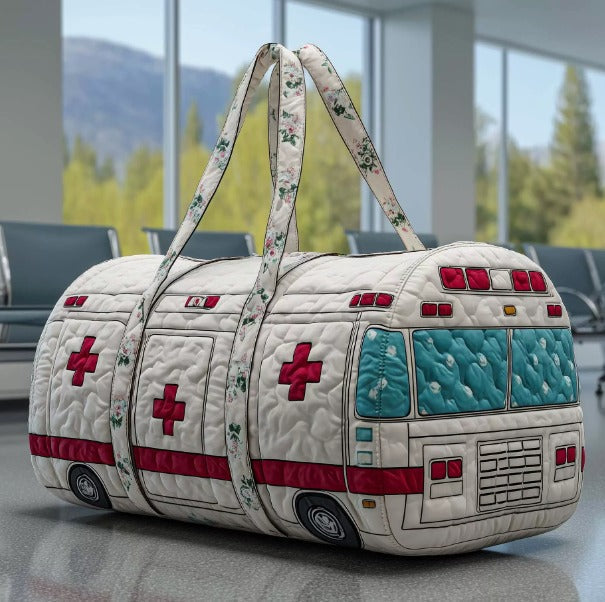 Sac week-end rétro – motif ambulance