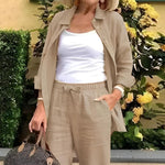 Martina | Ensemble Chemise et Pantalon en Lin et Coton | Maya Deauville