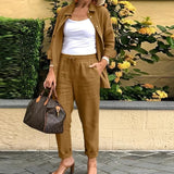 Martina | Ensemble Chemise et Pantalon en Lin et Coton | Maya Deauville