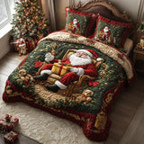 Parure de lit matelassée 3 pièces – Magie du Père Noël