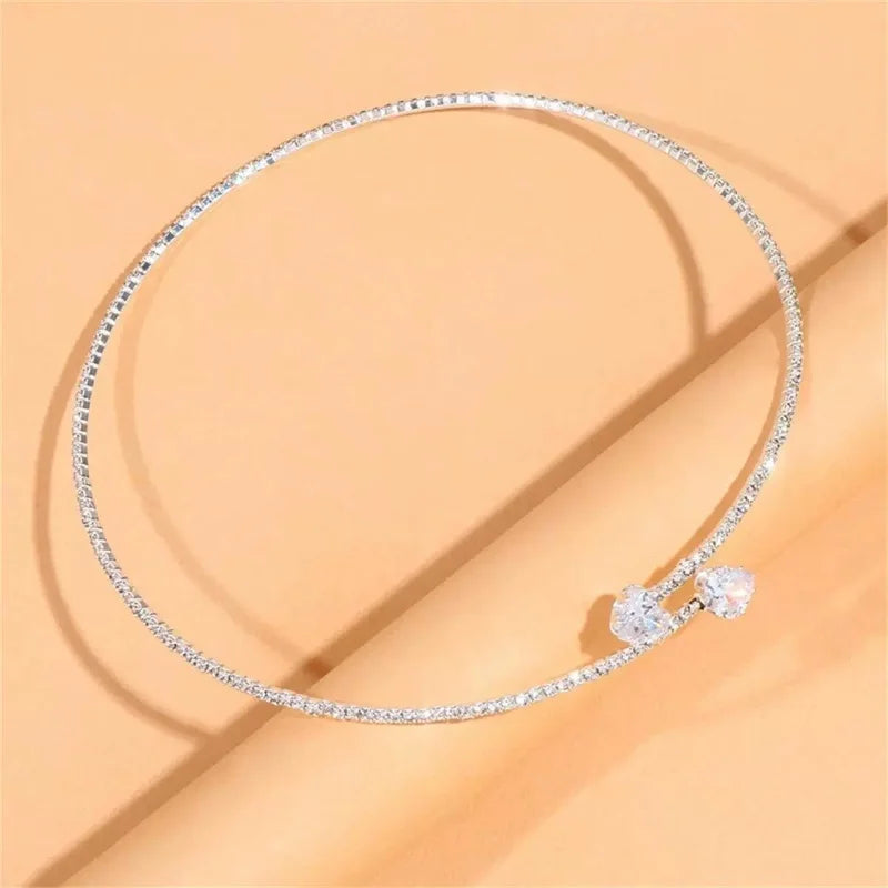 Collier Ras-du-Cou Cœur en Cristal | Maya Deauville