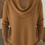 Talia | Pull chaud à col drapé | Maya Deauville